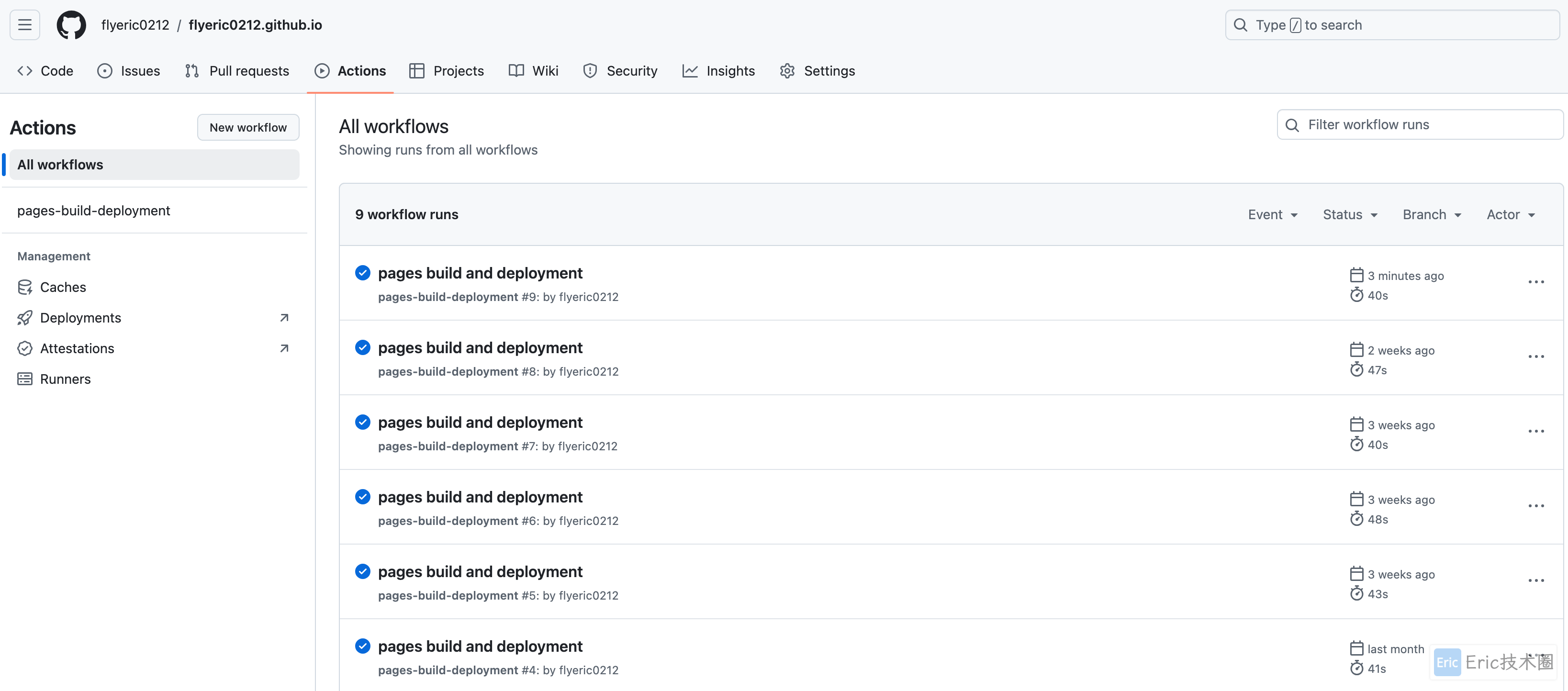 github actions